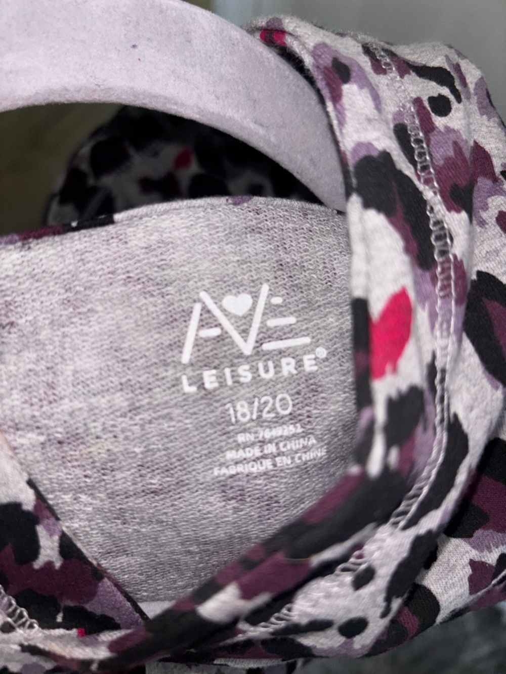 Avenue Leisure Lavender Purple Camo Hoodie